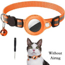 Collar reflectante para gatos con soporte AirTag y cascabel