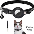 Collar reflectante para gatos con soporte AirTag y cascabel