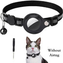 Collar reflectante para gatos con soporte AirTag y cascabel