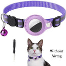 Collar reflectante para gatos con soporte AirTag y cascabel