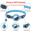 Collar reflectante para gatos con soporte AirTag y cascabel
