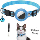 Collar reflectante para gatos con soporte AirTag y cascabel