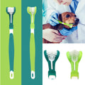 Cepillo de Dientes para Mascotas de 3 Caras para el Cuidado Bucal de Perros y Gatos