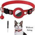 Collar reflectante para gatos con soporte AirTag y cascabel