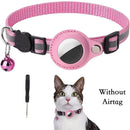 Collar reflectante para gatos con soporte AirTag y cascabel