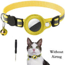 Collar reflectante para gatos con soporte AirTag y cascabel