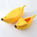 Cama para gato con forma de plátano – Casa cálida y acogedora para gatos y cachorros