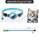 Collar reflectante para gatos con soporte AirTag y cascabel